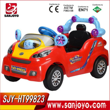 Elektrische Musik Baby Spielzeugauto vier Rad R / C Batterie fahren auf Baby Cartoon Auto mit Licht Export Spielzeugauto HT-99823